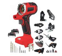 Juego de herramientas eléctricas inalámbricas - Taladro manual 10 en 1 sin escobillas, sierra alternante, sierra de calar, sierra circular, motosierra, herramienta oscilante, destornillador de impacto