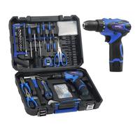 Juego de herramientas: kit de herramientas con taladro eléctrico inalámbrico de 12 V, caja de herramientas de 261 piezas con taladro, kits de herramientas para el hogar para hombres y mujeres, juegos