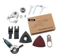 Juego de herramientas oscilantes para amoladora angular, kit de cabezal de conversión de amoladora angular,Juego de hojas de sierra oscilante multifunción - Kit adaptador de cabezal para amoladora ang