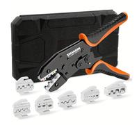 Juego de Herramientas para Engarzar Serie HS de 6 piezas - Herramientas de Engarzado Termorretráctil de Nailon Aislante No Aisladas para Extremos de Cables, Terminales y Conectores Solares