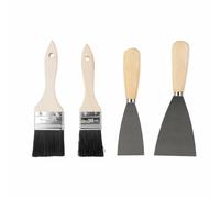 Juego de herramientas para pintura: brochas y espátulas