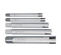 Juego de herramientas para quitar tornillos dañados, 5 piezas, extractor de grifo roto M5 M6 M8 M10 Kit de reparación de roscas de acero de aleación de tres garras, guía de brocas de extracción de