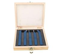 Juego de herramientas para torno, corte y ranurado con punta de carburo, acero 45, 12x12mm, 5 piezas con caja de almacenamiento