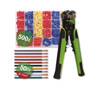 Juego de herramientas Quadrios 22T012 para pelar cables, desde 0,25 mm² hasta 6 mm², y para terminales de 10 hasta 24