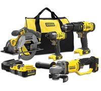 Stanley Juego de 8 piezas de herramientas AKU SFMCK469M2-QW con baterías y cargador