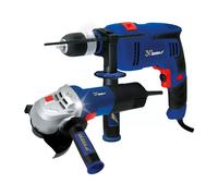 JUEGO DE HERRAMIENTAS TALADRO DE 900 W + AMOLADORA ANGULAR DE 125 MM Y 950 W - DED7919L3