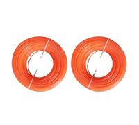 Juego de hilo de nailon para alimentación constante en recortadoras de cabeza de tope, 1,6 mm, 2,0 mm de diámetro, 60 m de longitud total, configuración de dos rollos (2,0 mm, naranja)
