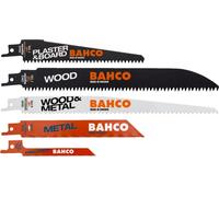 Juego de hojas de sierra de calar Bahco para yeso, madera y metal - 10 piezas.