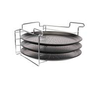 Juego de horneado de pizza de 4 pzs con soporte de alambre y 3 bandejas 9 cm