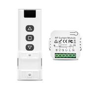 Juego de instalación de control inalámbrico de persianas con mando a distancia, compatible con persianas, persianas enrollables, toldos, montaje sencillo, hasta 100 m de alcance, alternativa al