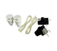 Juego de interruptores de presión de aire, 16 A, resistente al agua para | Capacidad de carga de 16 A, impermeable IPX4, autobloqueo, fácil instalación, para bañeras