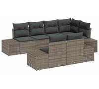 Juego de jardín modular grande: amplio sofá de esquina para siete personas, fabricado con materiales resistentes a la intemperie