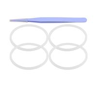 Juego de Juntas de Sellado para Taza Térmica, Silicona, 16-20 Oz | Incluye Pinzas, Fácil de Retirar y Limpiar, Instalación Sencilla, Color Blanco, Repuesto para Tapas