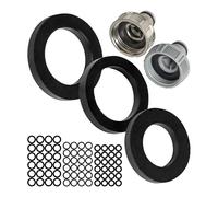 Juego de juntas planas de repuesto, 75 piezas, para sistemas de conectores de jardín G 1/2" - 3/4", compatible con conectores de grifo Gardena 21, 26,5 mm, Ø 19 x 11, 21 x 15, 24 x 16 mm