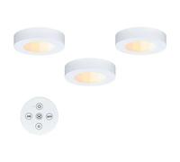 Juego de lámparas bajo mueble LED Batuno (Blanco cálido, 3 ud., Ø x Al: 70 x 15 mm, Blanco)