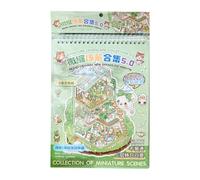 Juego de Libros de Pegatinas Libro de Pegatinas de Aprendizaje Creativo Adecuado para Manualidades Infantiles Escena educativa y Decoraciones de Casas de muñecas en para Casas de muñecas
