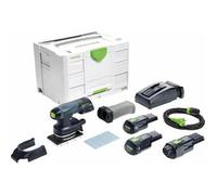 Juego De Lijadora Vibratoria Híbrida Rtsc 400 3.0 I-set - Festool - Con 2 Baterías 18v 3.0ah - Cargador - Accesorios - Systainer - 578133