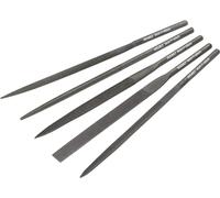 Juego de limas HAZET 9034P-050/5 I Redondas, triangulares, semirredondas, planas, cuadradas I Ideales para eliminar rebabas y suciedad I Carrera corta