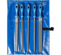 Juego de limas para metal, 5 piezas, longitud 300 mm, paso 2. Agrafadora Ergo en estuche enrollable - 11800552