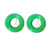 Juego de líneas de nailon para mantenimiento de jardín, funciona con sistemas de bobina estándar de 1,6 mm, 2,0 mm, grosor de 60 m, longitud total, paquete de dos rollos (1,6 mm, verde)