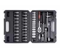 Juego de Llave Tubular Herramientas 46tlg 1/4 Pulgadas Matraca Broca Nuss Caja