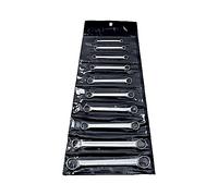 Juego de llaves anillo 4M/10T, con trinquete de acero aleado 10 uds. BAHCO