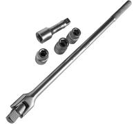 Juego de llaves articuladas S&R de 3/4", 600 mm, de 5 piezas, con extensiones y vasos de 17, 19 y 21 mm
