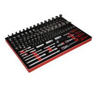 Juego De Llaves De 1/4" + 3/8" En Inserto De Espuma, 142 Pzs