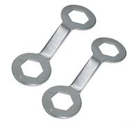 Juego de llaves de arandela de doble extremo de 2 piezas para reparación de tuercas hexagonales y embrague de arandela con construcción de acero grueso