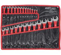 Juego de llaves de boca plana, 25 piezas, de 6 a 32 mm, marca CRV, modelo KD11052