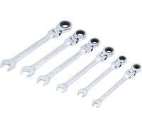Juego de llaves de boca y de anillo flexibles, KRAFTMANN 30005, sistema métrico, 6 piezas.