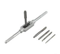 Juego de llaves de grifo de acero alto 4241 para roscas M3, mecanismo de trinquete ajustable hecho de acero de rodamiento duradero que garantiza un funcionamiento suave en metales blandos como