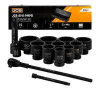 Juego de llaves de impacto jcb 15 piezas 1' 12 puntas (36-80mm)
