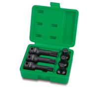 Juego de llaves de impacto TOPTUL 1/2 " 10 uds. M14 M16 M18 12-kant 44mm + 77mm