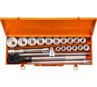 Estuche de herramientas NEO TOOLS 08-061, con trinquete y vasos de 3/4 de pulgada, 21 piezas