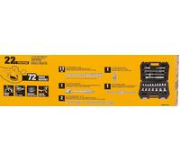 Juego de llaves de tubo Dewalt, 22 piezas, 1/2"