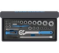 Juego de llaves de tubo GEDORE TC 19-20-MU-10, 1/4" + 1/2", 52 piezas, referencia 3085031