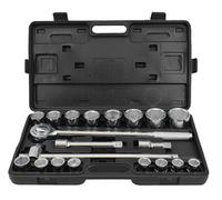 Juego de llaves de tuerca AWTOOLS, de 21 piezas, con estuche de 3/4"