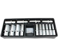 Juego de Llaves de Vaso 1/2, 14 Piezas en Acero Cr-V (10-32mm)