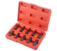 Juego de llaves de vaso, 10 piezas hexagonales 3/8 para destornillador Torx tipo T, montaje de brocas para reparaciones automotrices