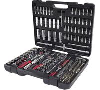 Juego de llaves de vaso cromadas KS Tools, 195 piezas, con medidas 1/4", 3/8" y 1/2"
