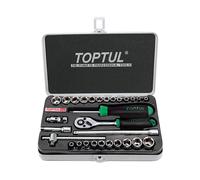 Juego de llaves de vaso de 1/2". TOPTUL 1/4 " 29 Pieza