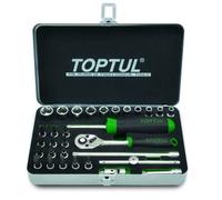 Juego de llaves de vaso de 1/2". TOPTUL 1/4 " 31 Pieza