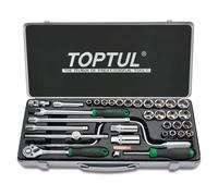 Juego de llaves de vaso de 1/2". TOPTUL 3/8 " 34 Pieza