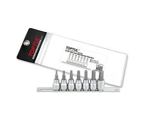 Juego de llaves de vaso de 1/2" TOPTUL 3/8 7uds. 1/8 5/32 3/16 7/32 1/4 5/16 3/8 pulgadas