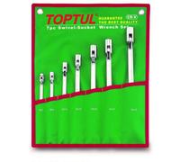 Juego de llaves de vaso de 1/2". TOPTUL 7pcs (6x7 8x9 10x11 12x13 14x15 16x17 18x19mm) Junta