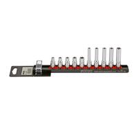 Juego de llaves de vaso E-TORX SONIC 1/4" 6 caras 10 Pieza