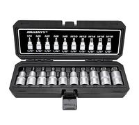 Juego de llaves de vaso estriadas XZN de 1/2" con bits de 10 piezas M4, M5, M6, M8, M9, M10, M12, M14, M16, M18