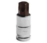 Juego de llaves de vaso para brocas Torx T20-T70 1/2 pulgada Drive Professional Star Sockets Construcción de aleación de alto par para mantenimiento de camiones Plata (T70)