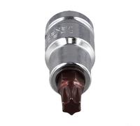 Juego de llaves de vaso Torx de 1/2 pulgada para T20-t70, puntas de destornillador de cabeza de estrella de acero de aleación para reparación automotriz, acabado plateado, para T20 (T50)